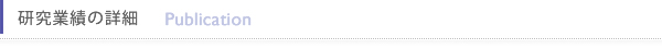 研究業績の詳細
